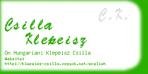 csilla klepeisz business card